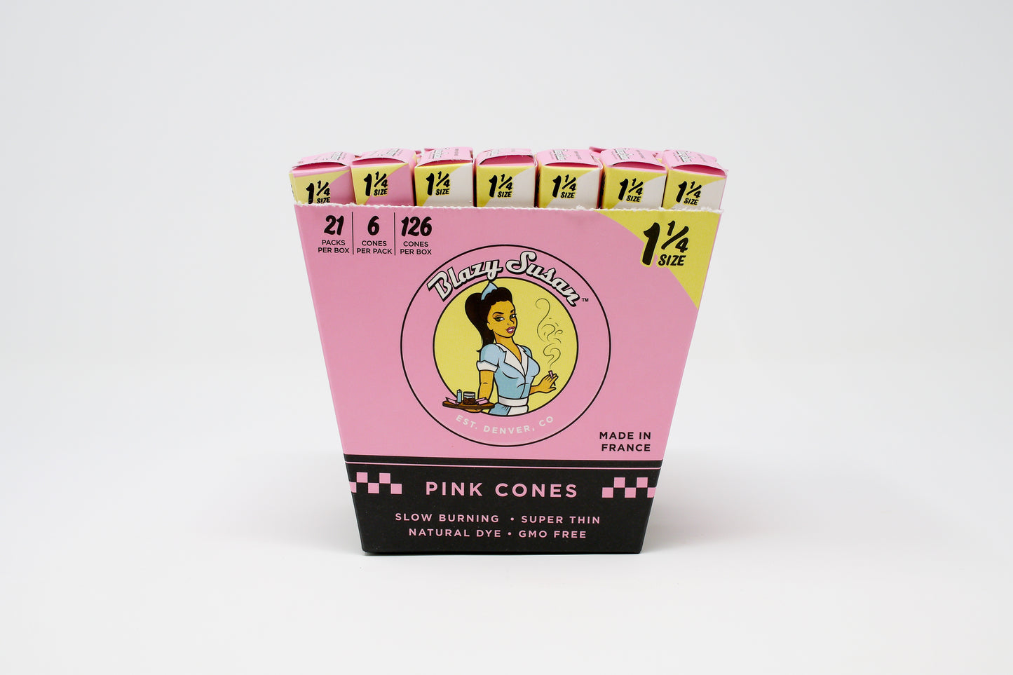 Blazy Susan - Pink Cones - 1 1/4” 6pk **DISCONTINUED**