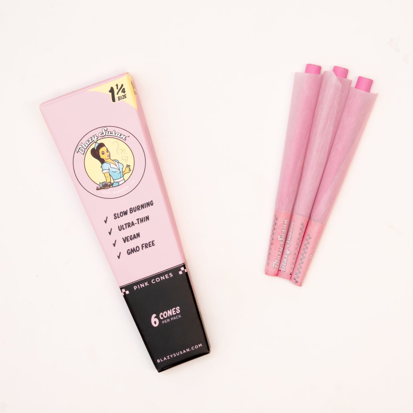 Blazy Susan - Pink Cones - 1 1/4” 6pk **DISCONTINUED**