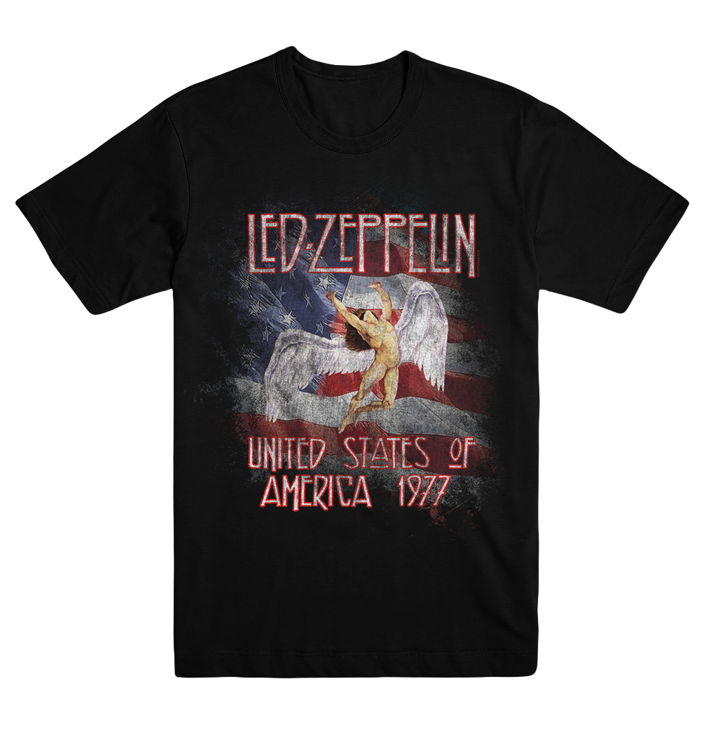 LDZ-1008 - Led Zeppelin - USA '77 With Flag