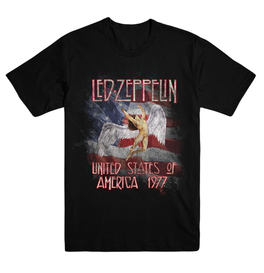 LDZ-1008 - Led Zeppelin - USA '77 With Flag