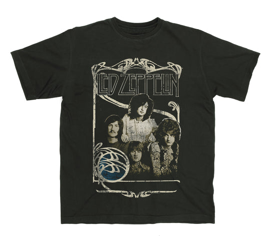 LDZ-1010b - Led Zeppelin -1969 Band Promo Photo  (Black)