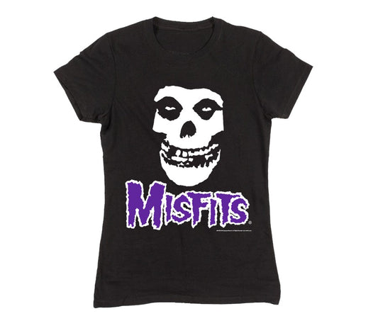 MIS-1005 - The Misfits - Ladies Fiend Skull Purple  (Ladies Tee) ** DISCONTINUED **